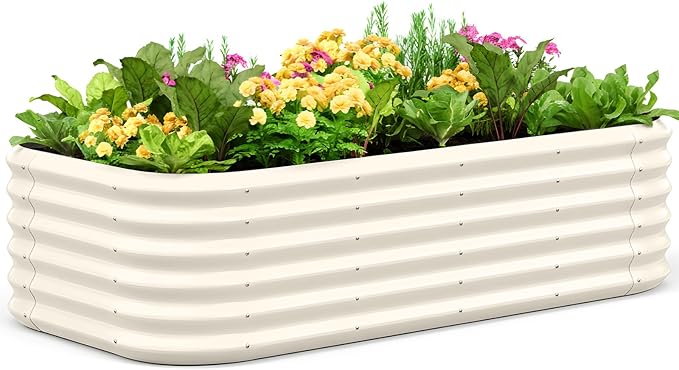 Quictent Galvanized Raised Garden Bed Kit Tall,