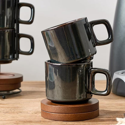 LUKA Porcelain Stackable Espresso Cups