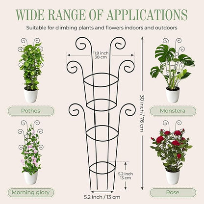 4 Pack 30 Inch Tall Metal Plant Trellis
