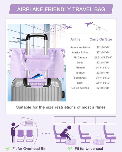 Daughter Niece Gifts for Teen Girl Kids, Initial Travel Duffel Bag Sports Gym Bag Personalized Gifts Weekender Bag，Monogram Overnight Bag Cute Dance Bag Birthday Bridesmaid Gifts for Women(Purple, T)