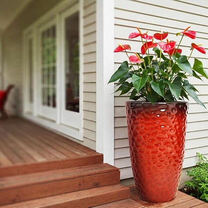 Worth 2 Pack 24" Tall Large Plastic Planter