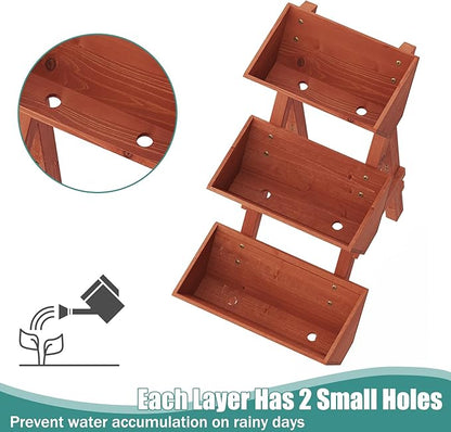 Raised Garden Bed, 3 Tier Small Vertical Garden Planter