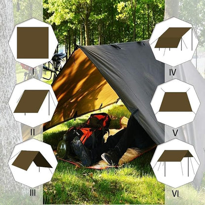 KALINCO Tent Tarp, Picnic Mat Camping Tarp Tent Hammock Tarp, pu Waterproof Camping tarp Tent Rain Fly Picnic Mat Survival Shelter Sunshade