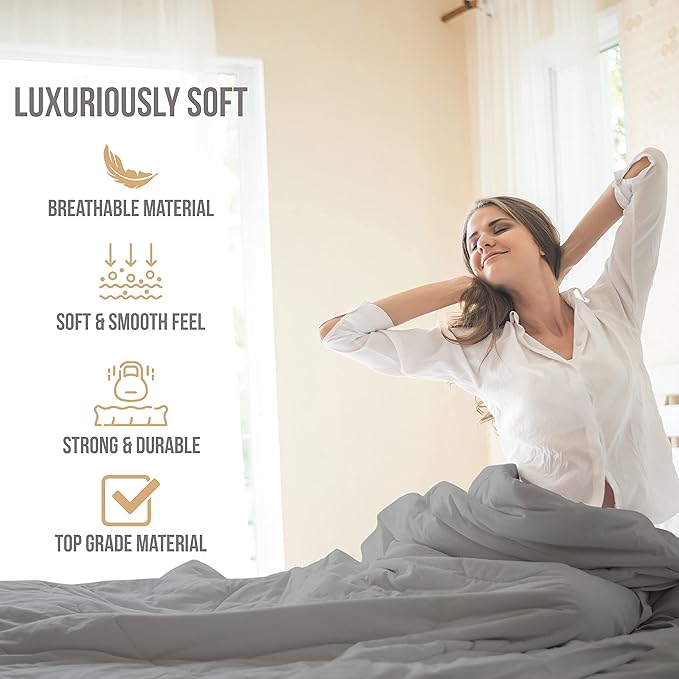 King Size Sheets Set Cooling - Luxury Hotel Sheets - Soft Bed Sheet with Elastic Corner Straps - Deep Pockets Microfiber Bedsheet - Bedding Sheet & Pillowcases -4 PC (King, Light Gray)
