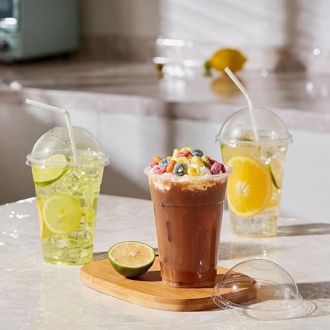 100 PACK 16 oz Clear Plastic Cups