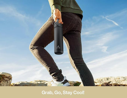 POWCAN 26 oz Insulated Water Bottle