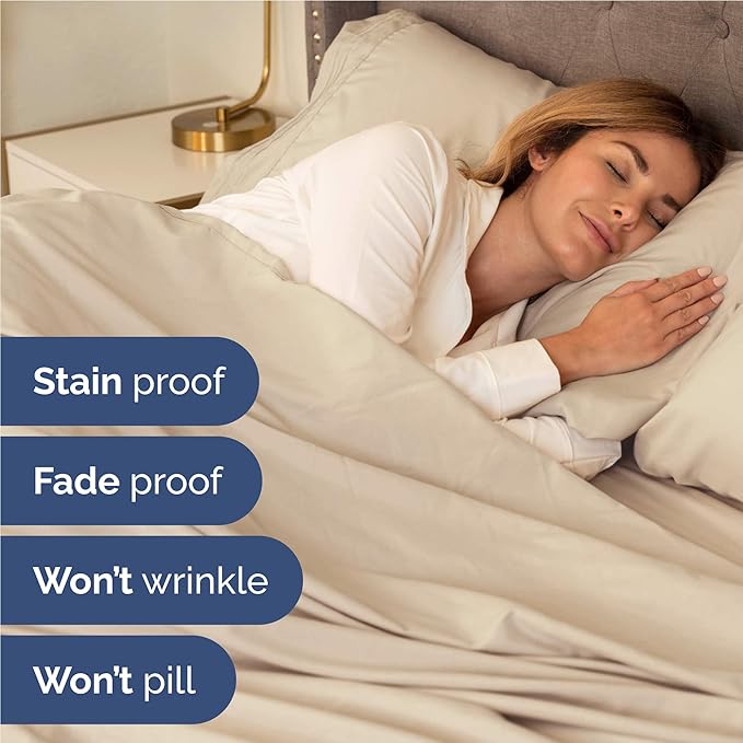 Twin XL Size 3 Piece Sheet Set - Comfy Breathable & Cooling Bed Sheets Set - Hotel Luxury Bedding for Women, Men, Kids, Teens, Boys & Girls - Deep Pockets, Ultra-Soft, Wrinkle Free - Oeko-Tex - Wheat