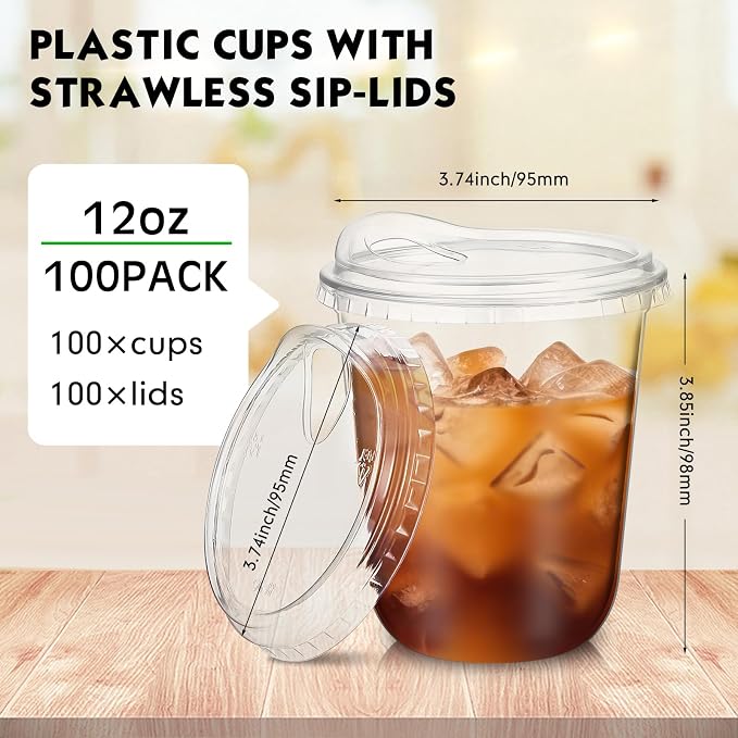 Baderke Clear Plastic Cups