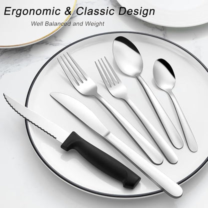 Pleafind 24-Piece Silverware Set