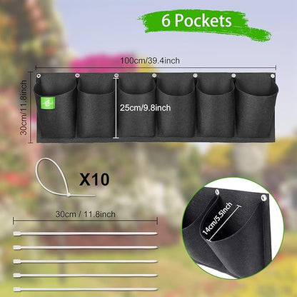 ANGTUO 6 Pockets Hanging Planters