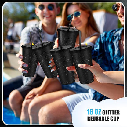 Uiifan 6 Pcs 16 oz Reusable Tumbler