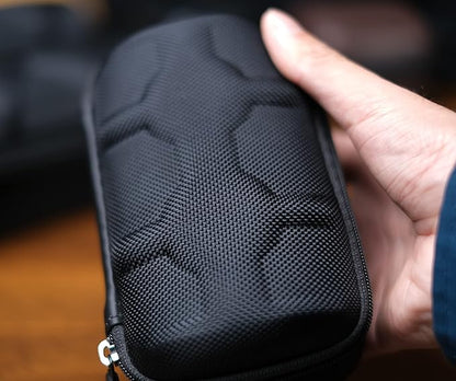 Hard Compact Watch Roll travel case, 2 Slots Portable holder and Organizer with Soft Pillow, keep watch from moving Deluxe red Lining (fit up to 55 mm)