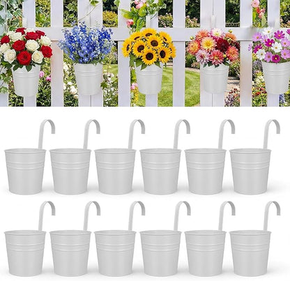 HowRU Hanging Flower Pots, Railing Planter Box