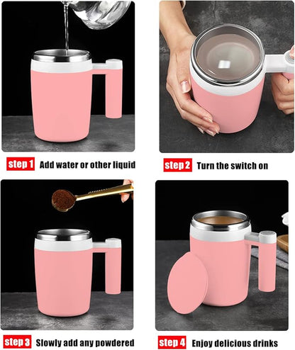 Self Stirring Mug, Rechargeable Auto Magnetic Coffee Mug