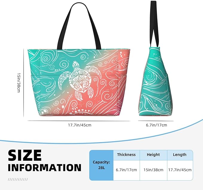 Beach Bag for Women Beach Tote Bag Waterproof Sandproof Large Bags with Zipper Big Capacity for Vacation Travel