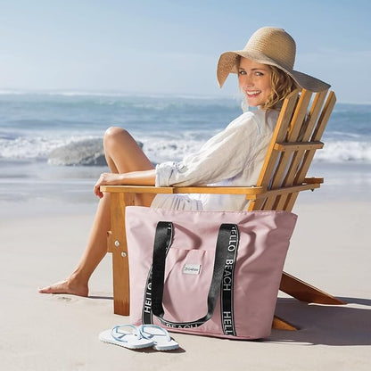 G4Free Beach Bag, Waterproof Beach Bags for Women, Personalized Strap Tote Bag for Women Birthday Gifts
