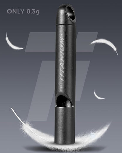 Titanium Emergency Whistle, Survival Safety Whistles for Coaches,Dog Training,Hiking, Life Saving-Loud up to 120db