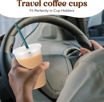 Lounsweer 15 Pcs Clear Reusable Cups