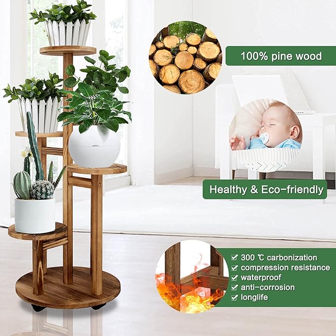 GEEBOBO 5 Tiered Tall Plant Stand