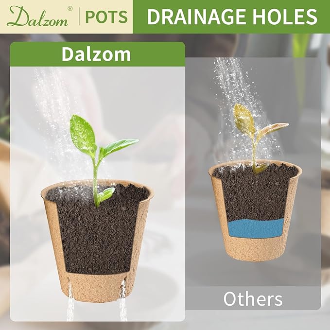 Dalzom® 60Pcs 3.1” Peat Pots