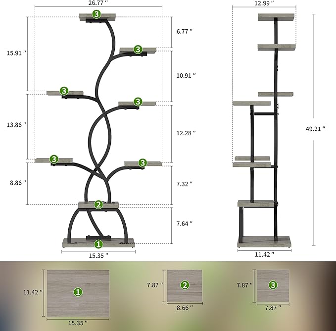 Plant Stand Indoor with Grow Light