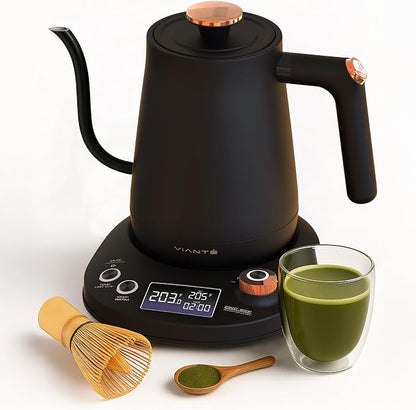 Viante Electric Gooseneck Kettle 0.8L, Pour Over Coffee & Tea, Temp Control |