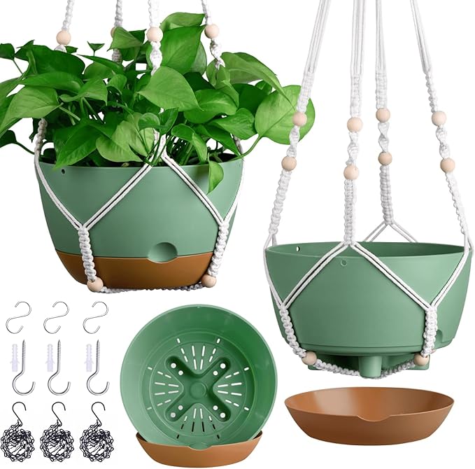 3 Pack 8/10/12 Inch Hanging Planters