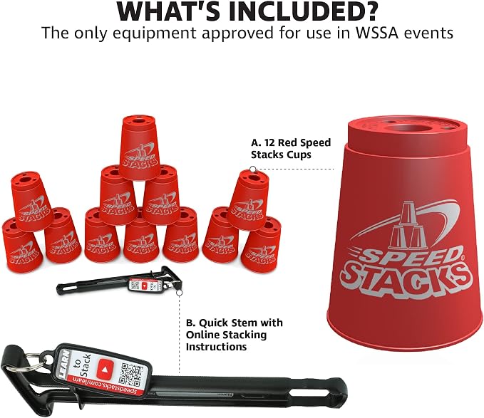 Speed Stacks | Official Sport Stacking Set, Low Friction | WSSA Approved