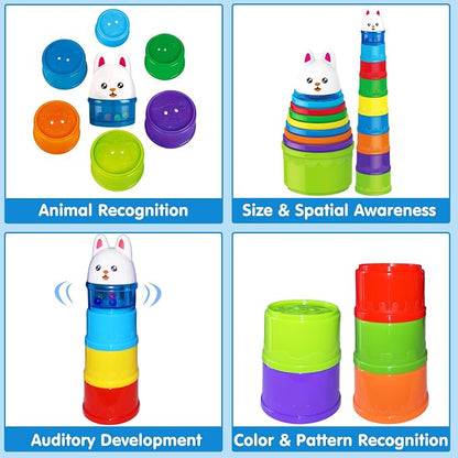 WEEJOYGAM Baby Stacking Cups, Nesting Stacking Toys