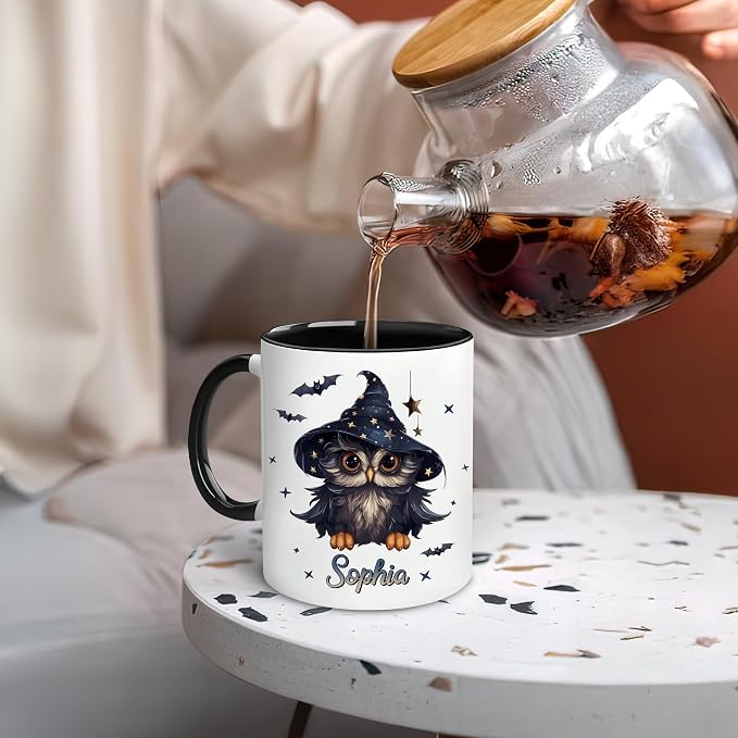 Hyturtle Personalized Halloween Owl Mug
