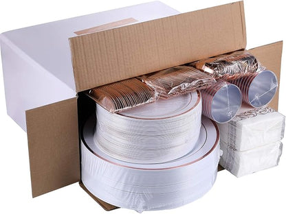FOCUSLINE 350 Ct Disposable Dinnerware Set