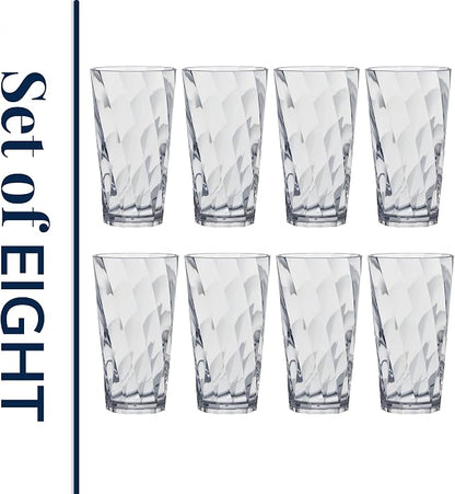 US Acrylic Optix Plastic Reusable Drinking Glasses 20oz Water Cups in Clear |