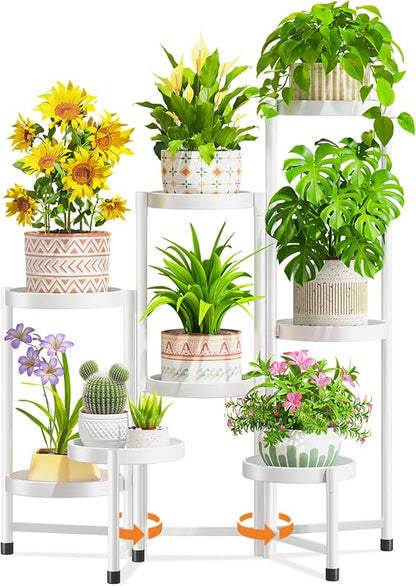 LASZOLA 8 Tiered Folding Tall Plant Stand Indoor