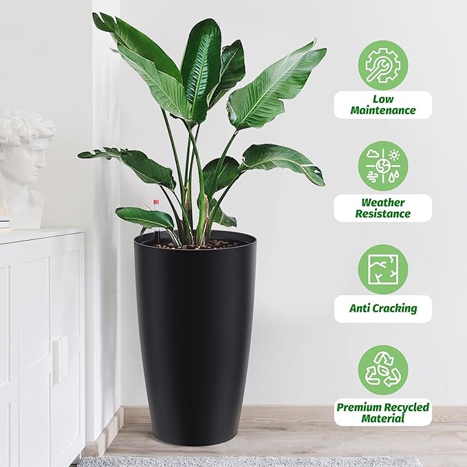 GarveeLife Set of 2 Tall Planters