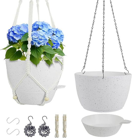 10 inch Self Watering Hanging Planters, 2 Pack Hanging Baskets