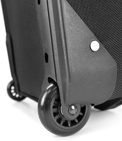 U.S. Traveler Lightweight Rolling 20" Carry On Luggage Softside Suitcase, Black, 2 Wheel Single