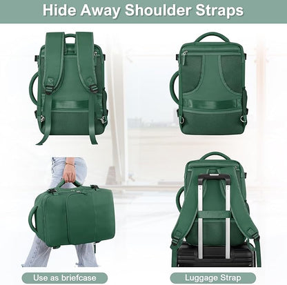 Travel laptop Backpack for Women, Personal Item Size Flight Approved, 16 Inch Laptop Bag with Multi-Pockets, Hiking Backpack, Waterproof Carry On Backpack Casual Daypack Backpack