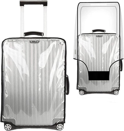 Suitcase Cover for 24" Luggage TSA Approved Clear PVC Thickened Protective Sleeve Cover for Wheeled Luggage Waterproof