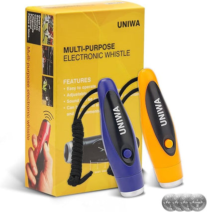 UNIWA Electronic Whistles, 2 Pack Handheld 3 Tone High Volume Electric Whistle with Lanyard for Teacher Coach Referee, Loudest Emergency Whistle Volleyball Soccer Sports Whistle