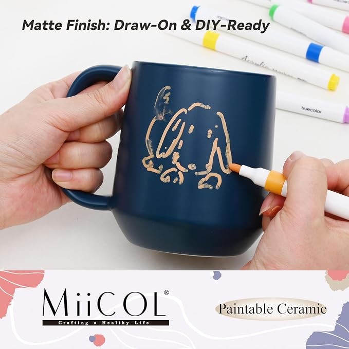 Miicol Ceramic Coffee Mug, 16 oz Large Coffee Cup, Tea Mug