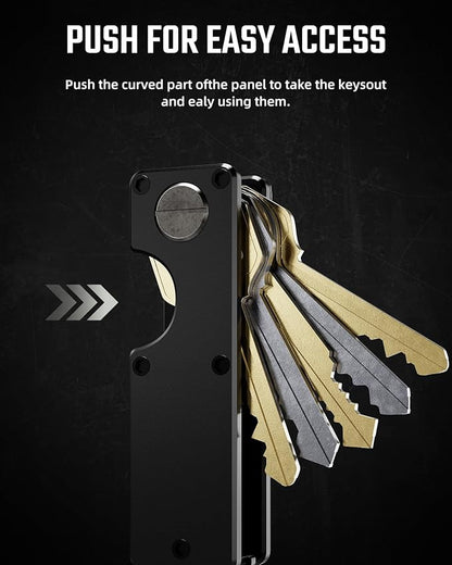 Key Organizer Compact Key Holder Metal Key Chain Minimalist key case key holder for keychain Secures 1-5 Keys