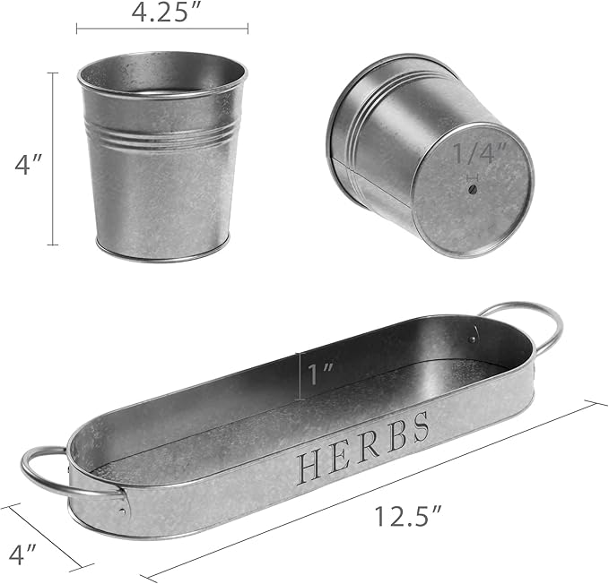 Barnyard Designs Indoor Herb Garden Planter Set