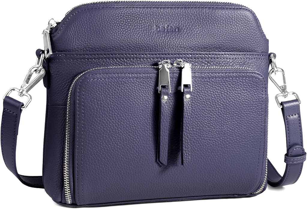 befen Genuine Leather Crossbody Purses for Women, Women's Small Crossbody Shoulder Bag with Built in RFID Wallet