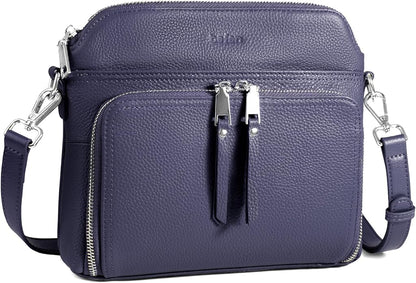 befen Genuine Leather Crossbody Purses for Women, Women's Small Crossbody Shoulder Bag with Built in RFID Wallet