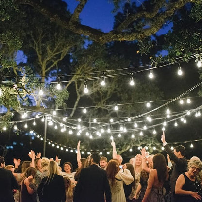 Mlambert 144Ft 3-Color in 1 48Ft Remote LED Dimmable Outdoor String Lights