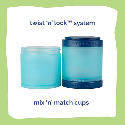 Whiskware Disney Princess Stackable Snack Containers for Kids, 3 Stackable Snack Cups for School and Travel, Mulan and Cri-Kee