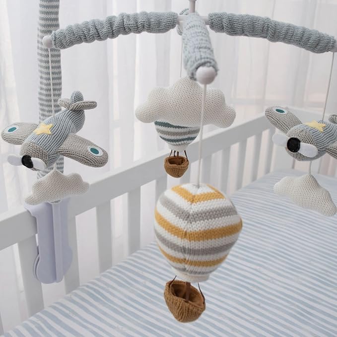 Living Textiles - Baby Music Mobile, Crib Toy, Up up and Away