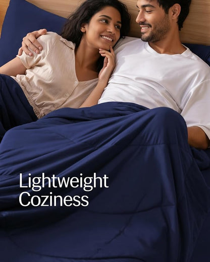 REST® Evercool® Cooling Comforter, King/Cali King, Blanket for Hot Sleepers, All Season Bedding to Keep Cool for Night Sweats, Breathable Lightweight Duvet, 106x90 Inches, Midnight Blue