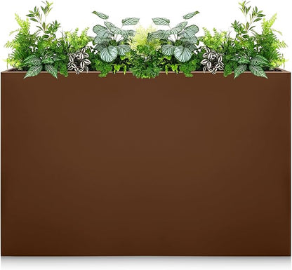 Galvanized Steel Planter Box-No Installation Required Metal Rectangular Block