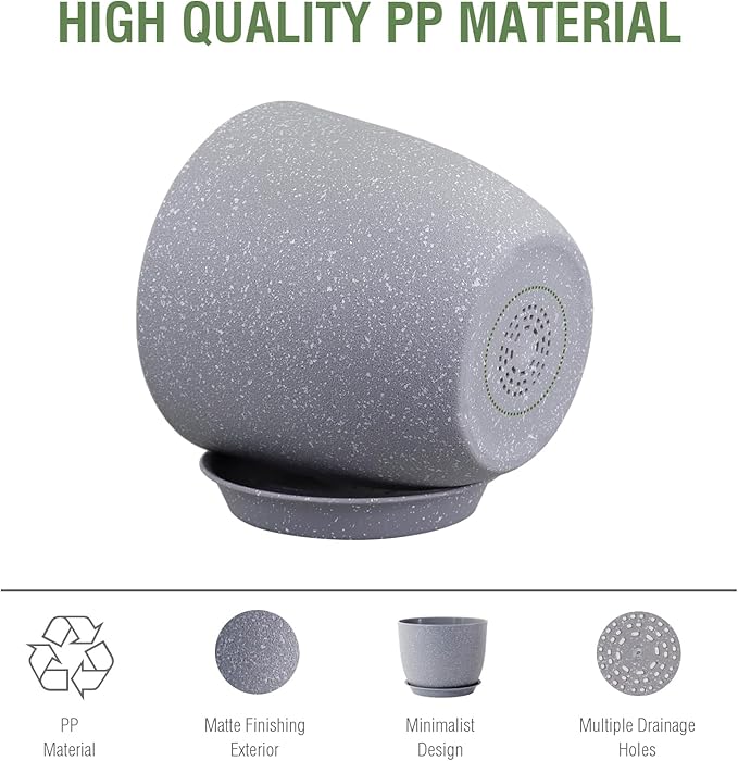 Plant Pots 12 inch, Plastic Planters